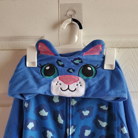 NWT Cat & Jack Large Girls Leopard/Cheetah Blue Un - Picture 3 of 7